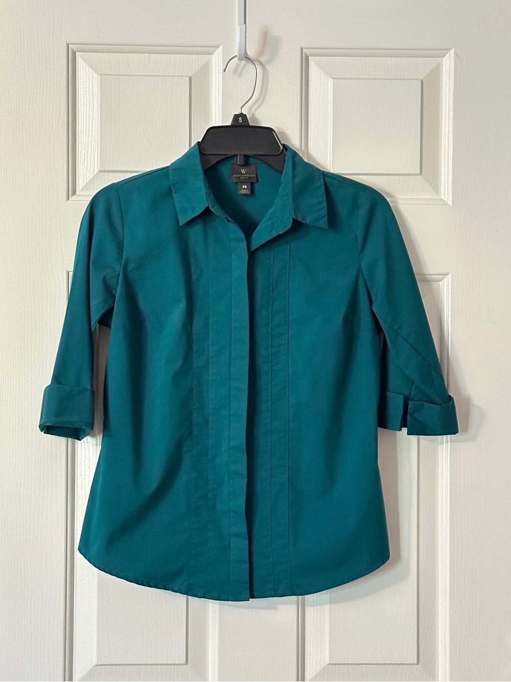 Worthington teal women’s button blouse